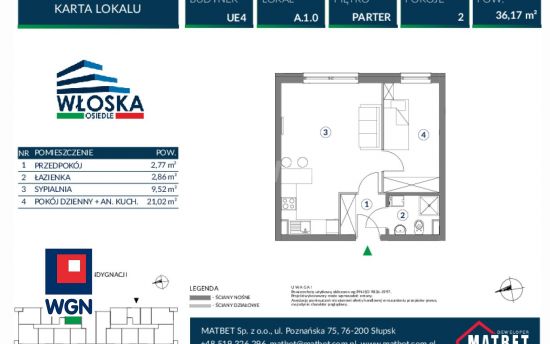 Mieszkanie na sprzedaż w nowym budynku Koszalin