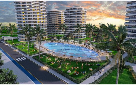 Mieszkanie na  sprzedaż Iskele - Piękne przestronne mieszkania z widokiem na morze w Iskele, Cypr Północny.